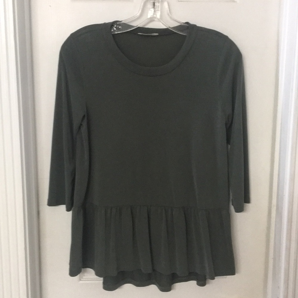 Soft peplum knit top size S